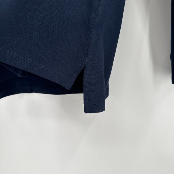 Quince Men's Organic Cotton Long Sleeve Pique Polo Shirt Navy Blue sz S NWT - Picture 3 of 5